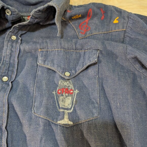 Vintage GWG Denim Pearl Snap Western Shirt - Picture 7 of 13